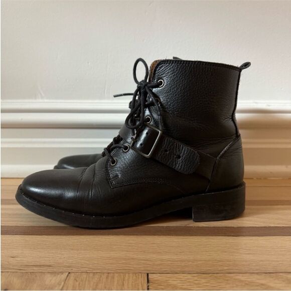 Sezane Laetitia Ankle Leather Boots - Picture 3 of 8